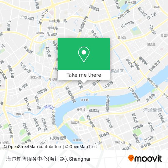 海尔销售服务中心(海门路) map