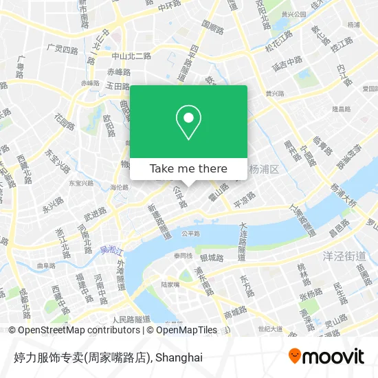 婷力服饰专卖(周家嘴路店) map