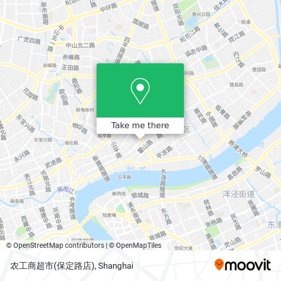 农工商超市(保定路店) map