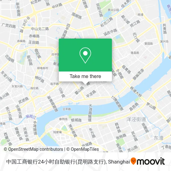 中国工商银行24小时自助银行(昆明路支行) map
