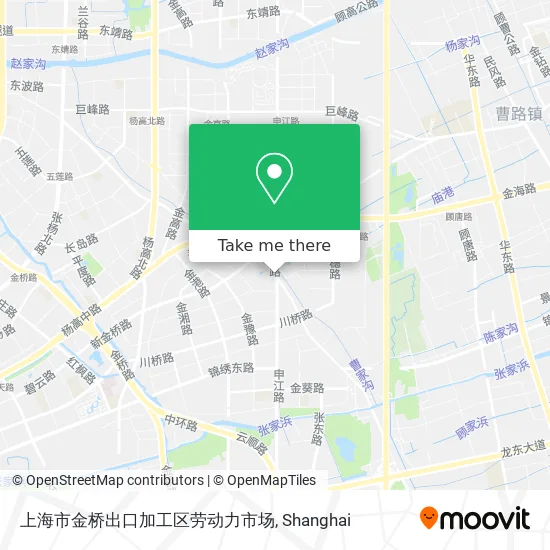 上海市金桥出口加工区劳动力市场 map