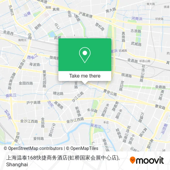 上海温泰168快捷商务酒店(虹桥国家会展中心店) map