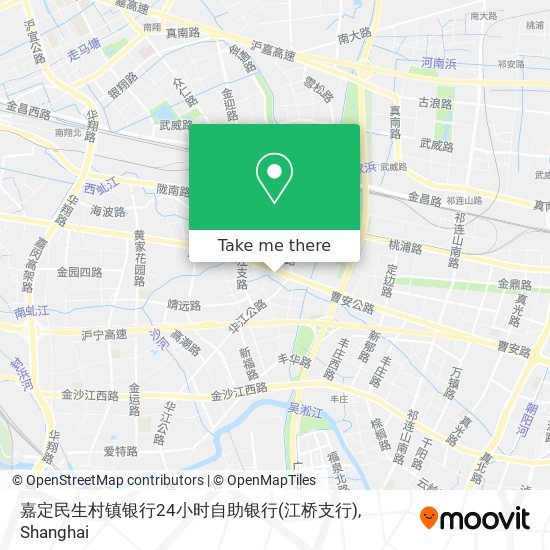 嘉定民生村镇银行24小时自助银行(江桥支行) map