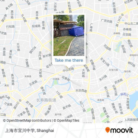 上海市宜川中学 map