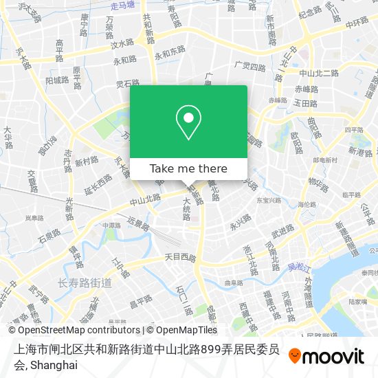 上海市闸北区共和新路街道中山北路899弄居民委员会 map