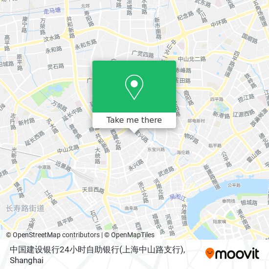 中国建设银行24小时自助银行(上海中山路支行) map