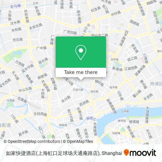 如家快捷酒店(上海虹口足球场天通庵路店) map