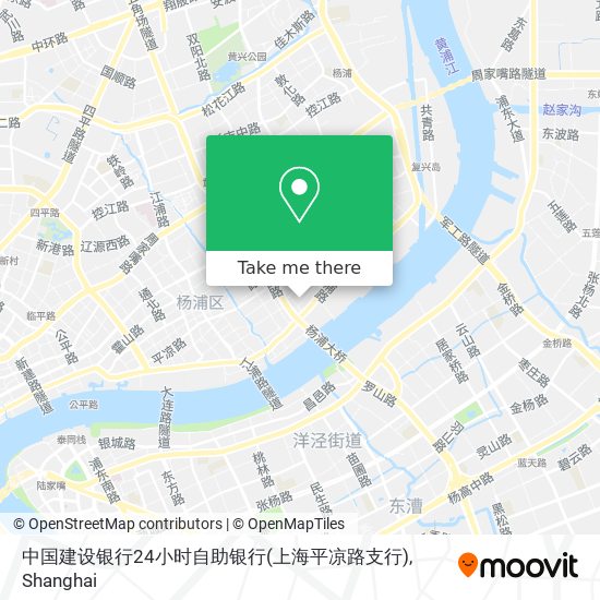 中国建设银行24小时自助银行(上海平凉路支行) map