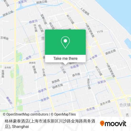 格林豪泰酒店(上海市浦东新区川沙路金海路商务酒店) map