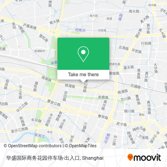 华盛国际商务花园停车场-出入口 map