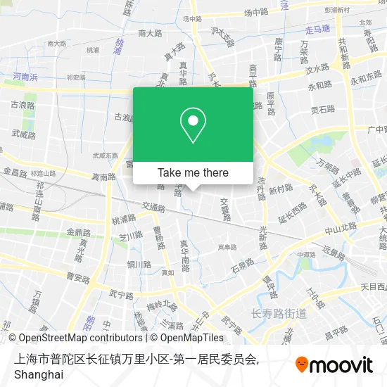 上海市普陀区长征镇万里小区-第一居民委员会 map