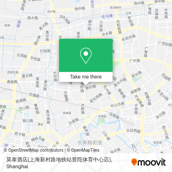 莫泰酒店(上海新村路地铁站普陀体育中心店) map