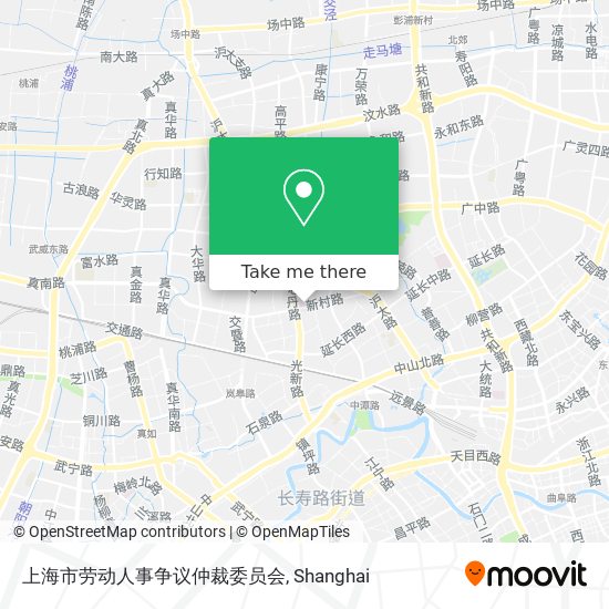 上海市劳动人事争议仲裁委员会 map