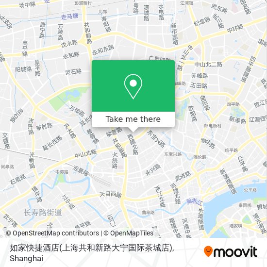 如家快捷酒店(上海共和新路大宁国际茶城店) map