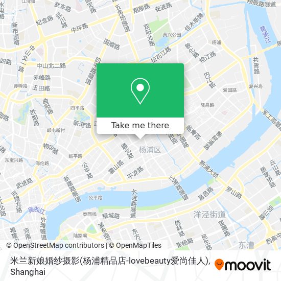 米兰新娘婚纱摄影(杨浦精品店-lovebeauty爱尚佳人) map