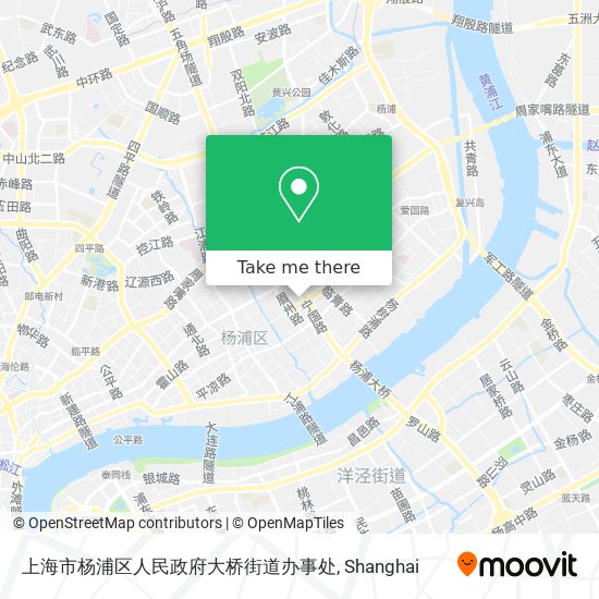 上海市杨浦区人民政府大桥街道办事处 map
