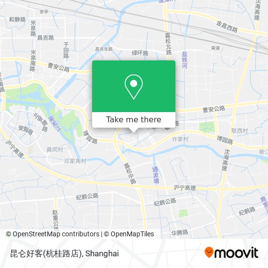 昆仑好客(杭桂路店) map