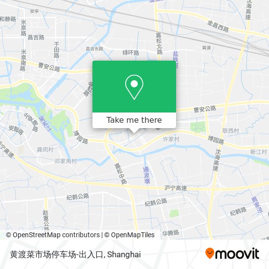 黄渡菜市场停车场-出入口 map