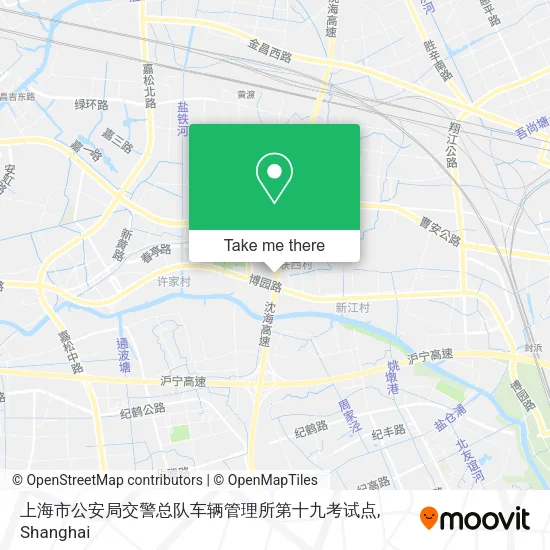 上海市公安局交警总队车辆管理所第十九考试点 map