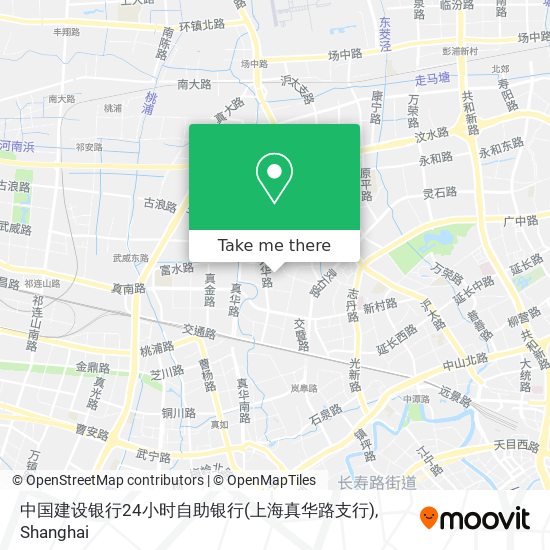 中国建设银行24小时自助银行(上海真华路支行) map