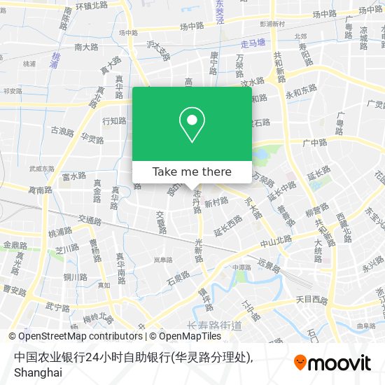 中国农业银行24小时自助银行(华灵路分理处) map