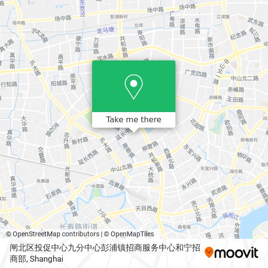 闸北区投促中心九分中心彭浦镇招商服务中心和宁招商部 map