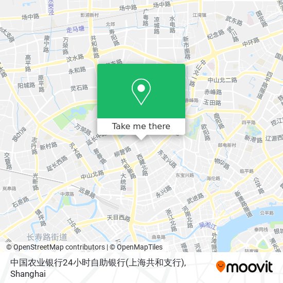 中国农业银行24小时自助银行(上海共和支行) map