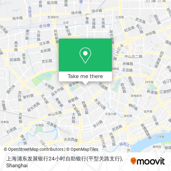 上海浦东发展银行24小时自助银行(平型关路支行) map
