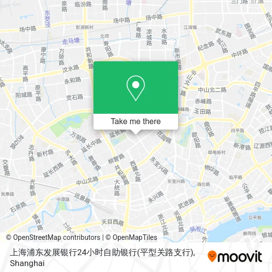 上海浦东发展银行24小时自助银行(平型关路支行) map