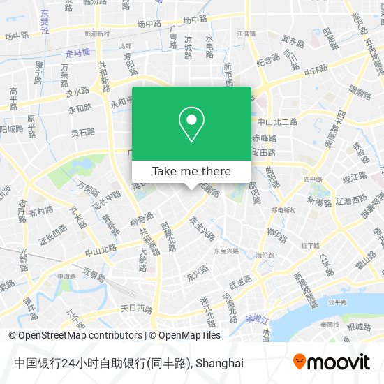 中国银行24小时自助银行(同丰路) map