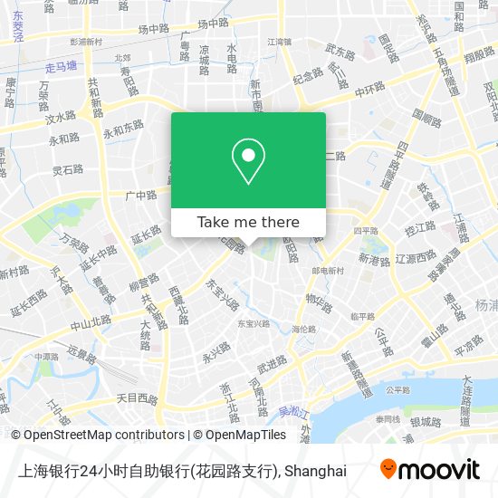 上海银行24小时自助银行(花园路支行) map