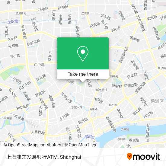上海浦东发展银行ATM map