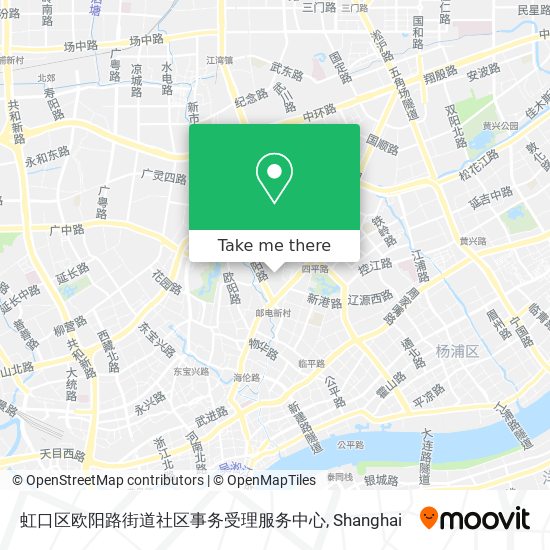 虹口区欧阳路街道社区事务受理服务中心 map