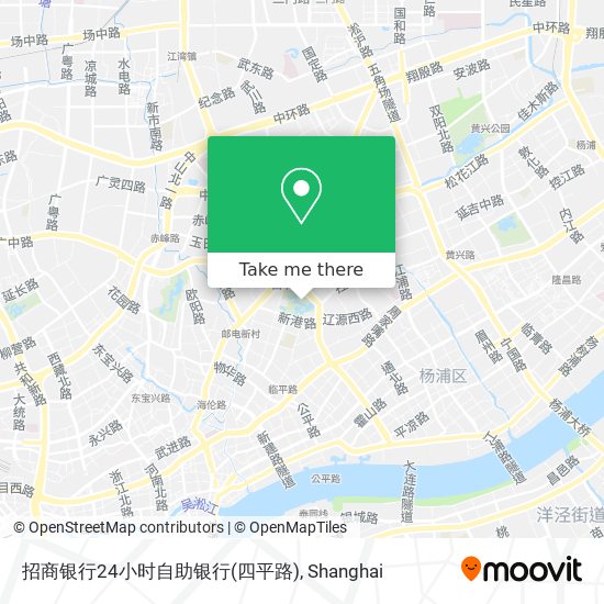 招商银行24小时自助银行(四平路) map