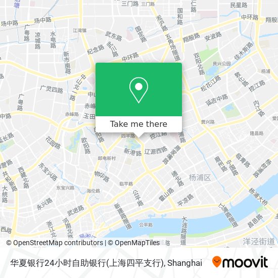 华夏银行24小时自助银行(上海四平支行) map