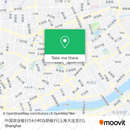 中国农业银行24小时自助银行(上海大连支行) map