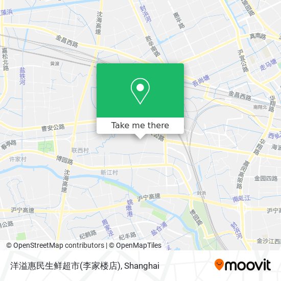 洋溢惠民生鲜超市(李家楼店) map