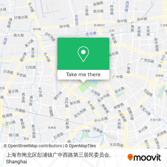 上海市闸北区彭浦镇广中西路第三居民委员会 map