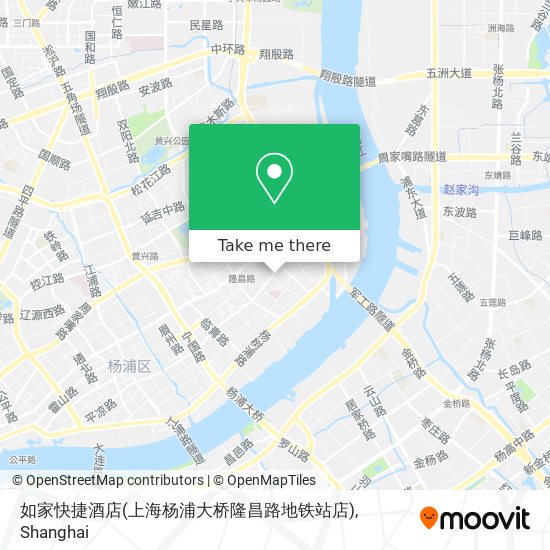 如家快捷酒店(上海杨浦大桥隆昌路地铁站店) map