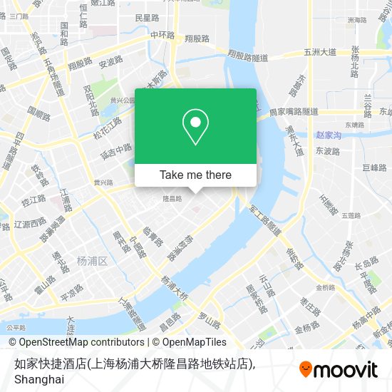 如家快捷酒店(上海杨浦大桥隆昌路地铁站店) map