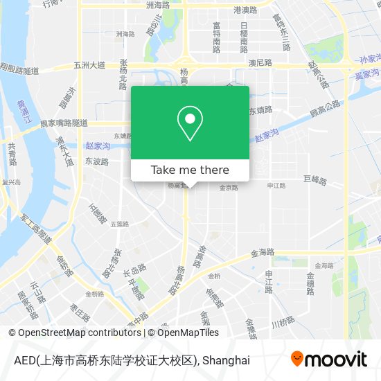 AED(上海市高桥东陆学校证大校区) map