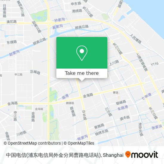 中国电信(浦东电信局外金分局曹路电话站) map
