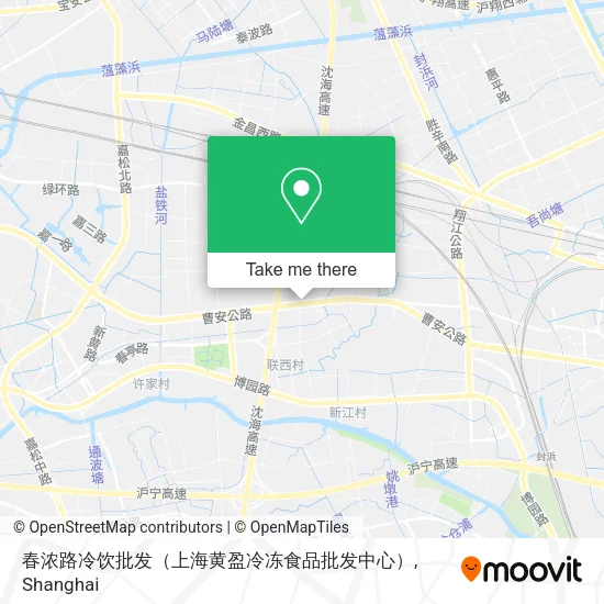 春浓路冷饮批发（上海黄盈冷冻食品批发中心） map