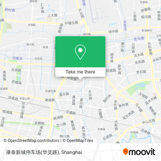 康泰新城停车场(华灵路) map