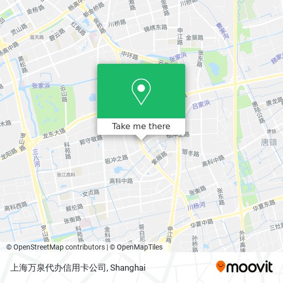 上海万泉代办信用卡公司 map