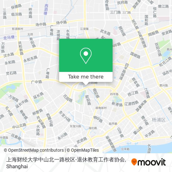 上海财经大学中山北一路校区-退休教育工作者协会 map