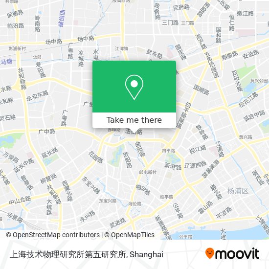上海技术物理研究所第五研究所 map