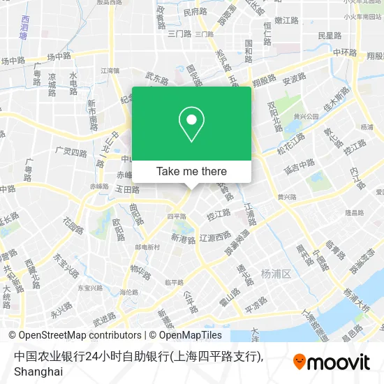 中国农业银行24小时自助银行(上海四平路支行) map