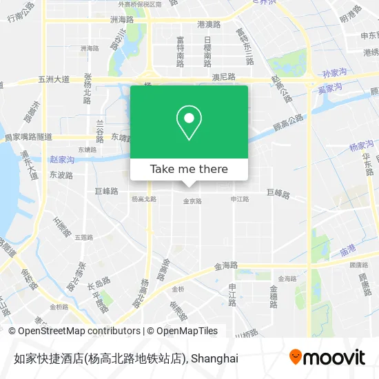 如家快捷酒店(杨高北路地铁站店) map