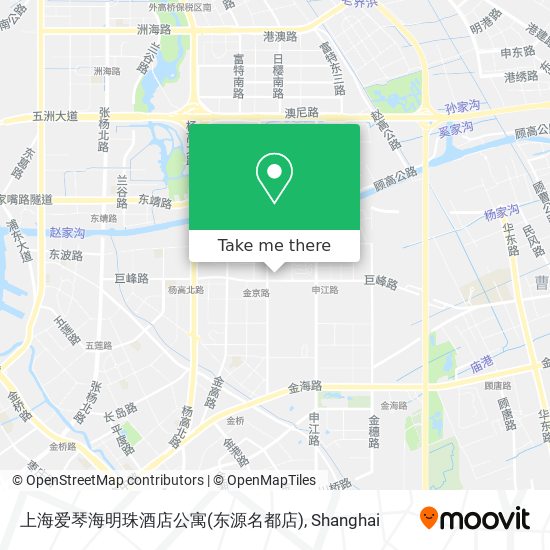 上海爱琴海明珠酒店公寓(东源名都店) map